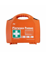 APTECZKA PIERWSZEJ POMOCY STRAŻAK APK-18, ŚCIENNA, WIESZAK, Z WYPOSAŻENIEM DIN 13169 ( 2 x DIN13157) SUPER PLUS
