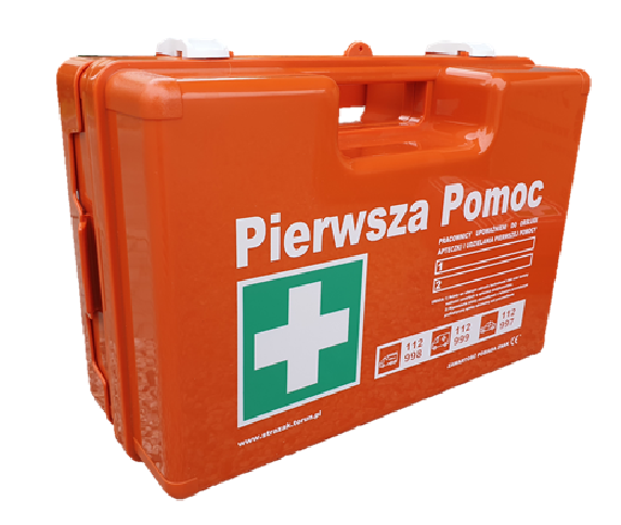 APTECZKA PIERWSZEJ POMOCY STRAŻAK APK-20, Z WIESZAKIEM, WYPOSAŻENIE DIN 13169 ( 2 x DIN13157) SUPER PLUS