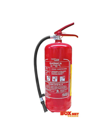 GAŚNICA PROSZKOWA BOXMET BX-GP-6XABC-O-E Z UCHWYTEM OBROTOWYM 6 KG