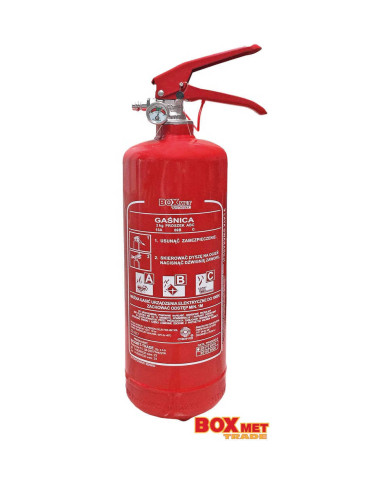 GAŚNICA PROSZKOWA BOXMET BX-GP-2XABC SAMOCHODOWA 2 KG