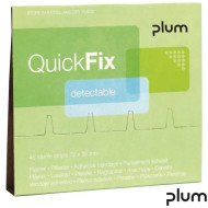 PLASTRY OPATRUNKOWE PLUM PLPD QUICK FIX WYKRYWALNE, NIEBIESKIE, OP. 45 SZT.