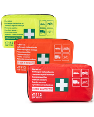 ZESTAW PIERWSZEJ POMOCY STRAŻAK SAMOCHODOWY SUPER BAG PLUS Z DIN 13164 KAMIZELKA TRÓJKĄT
