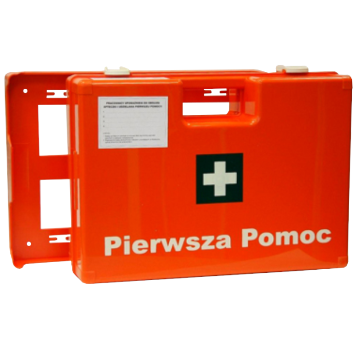 PRZENOŚNA APTECZKA PIERWSZEJ POMOCY PK-MOT K-15, DIN 13157 POMARAŃCZOWA WALIZKA