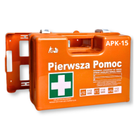 APTECZKA PIERWSZEJ POMOCY STRAŻAK APK-15, PRZEMYSŁOWA, WYPOSAŻENIE DIN 13157 SUPER PLUS