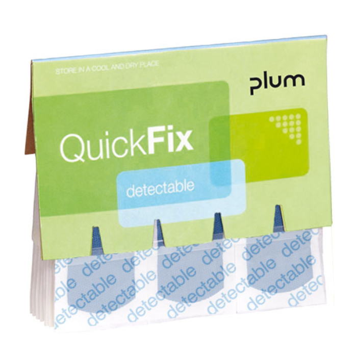 PLASTRY OPATRUNKOWE PLUM PLPD QUICK FIX WYKRYWALNE, NIEBIESKIE, OP. 45 SZT.