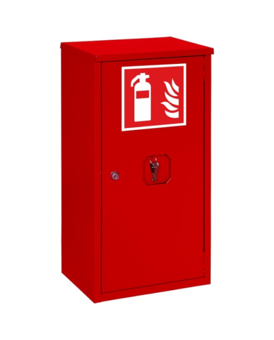 METALOWA SZAFKA NA GAŚNICĘ 6KG BOXMET BX-CABINET6, ZAMYKANA, CZERWONA