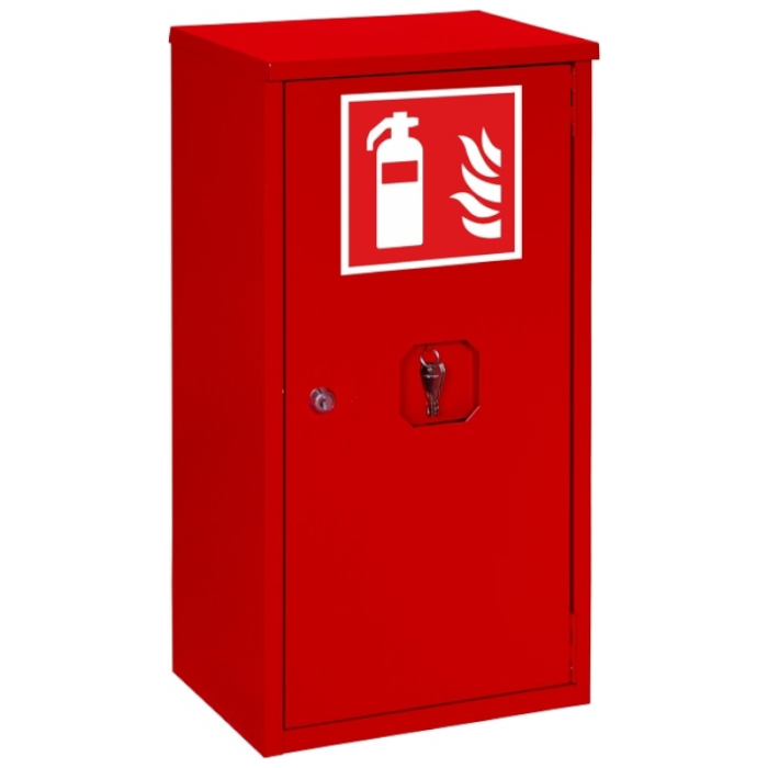 METALOWA SZAFKA NA GAŚNICĘ 6KG BOXMET BX-CABINET6, ZAMYKANA, CZERWONA