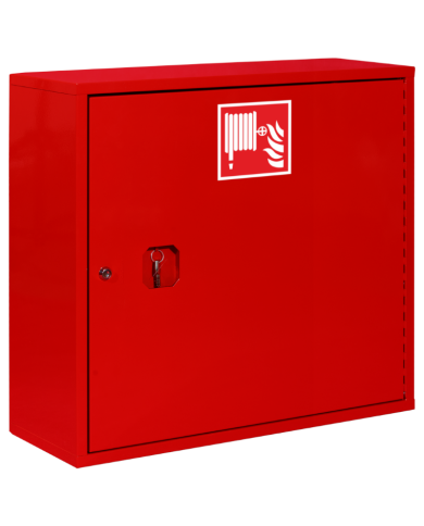 HYDRANT WEWNĘTRZNY DN25 BOXMET, WĄŻ PÓŁSZTYWNY, PRĄDOWNICA MOSIĘŻNA, 30 METRÓW, CZERWONY