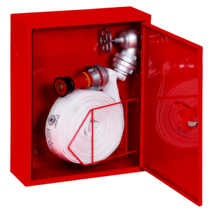 HYDRANT WEWNĘTRZNY ZAWIESZANY BX-HW52 C, PŁASKO SKŁADANY WĄŻ DN52, PRĄDOWNICA, 20 M