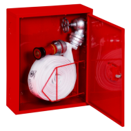 HYDRANT WEWNĘTRZNY ZAWIESZANY BX-HW52 C, PŁASKO SKŁADANY WĄŻ DN52, PRĄDOWNICA, 20 M