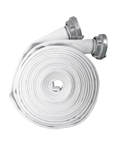 WĄŻ POŻARNICZY DO HYDRANTÓW H 52, ALUMINIOWE ŁĄCZNIKI, 20 M, BIAŁY