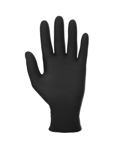 RĘKAWICZKI NITRYLOWE MERCATOR NITRYLEX BLACK, BEZPUDROWE, CZARNE, 100 SZT.