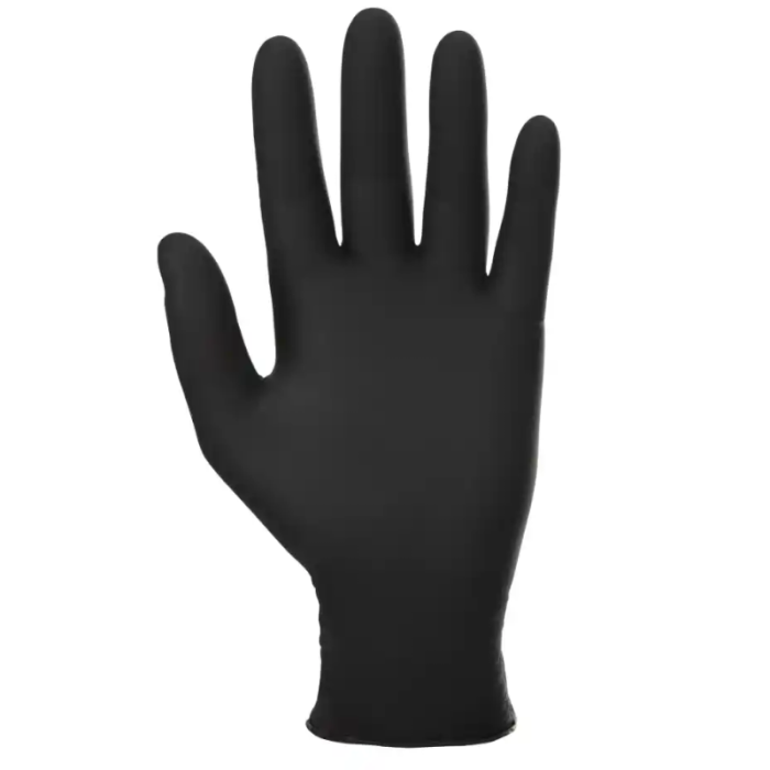 RĘKAWICZKI NITRYLOWE MERCATOR NITRYLEX BLACK, BEZPUDROWE, CZARNE, 100 SZT.
