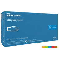 RĘKAWICZKI NITRYLOWE MERCATOR NITRYLEX CLASSIC, TEKSTUROWANE, NIEBIESKIE, 100 SZT.