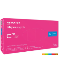 RĘKAWICZKI NITRYLOWE MERCATOR NITRYLEX GREEN, BEZPUDROWE, TEKSTUROWANE, MIĘTOWE, 100 SZT.
