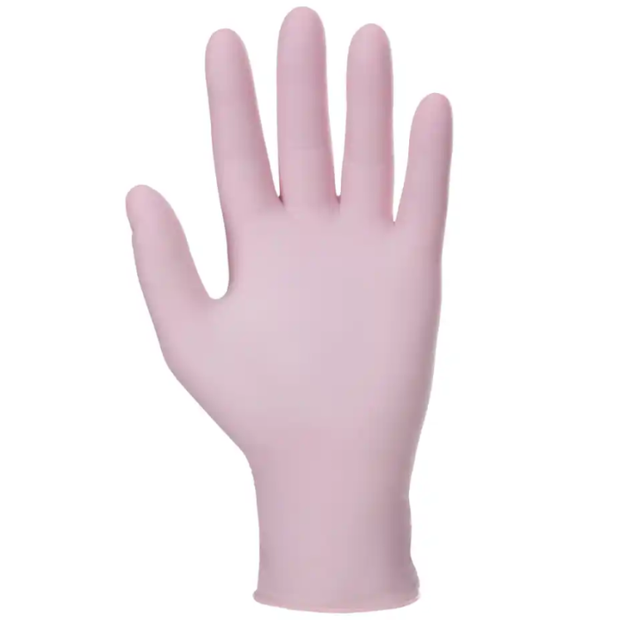 RĘKAWICZKI NITRYLOWE MERCATOR NITRYLEX PINK, TEKSTUROWANE, JASNO RÓŻOWE, 100 SZT.