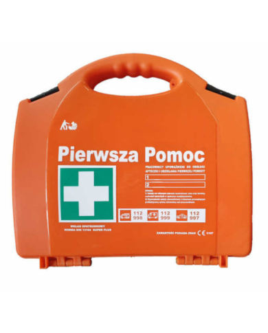 APTECZKA PIERWSZEJ POMOCY WALIZKA STRAŻAK P-10 PRZEMYSŁOWA Z WYPOSAŻENIEM DIN 13157 SUPER PLUS