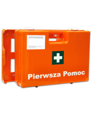 APTECZKA PIERWSZEJ POMOCY PK-MOT AZP15 ZAKŁADOWA PRZENOŚNA Z WIESZAKIEM DIN 13157 Z USTNIKIEM CZERWONA
