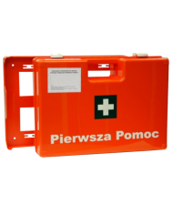 APTECZKA PIERWSZEJ POMOCY STRAŻAK P40, METALOWA, WYPOSAŻENIE DIN 13157
