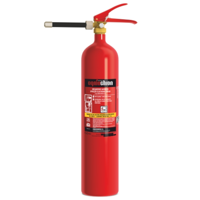 URZĄDZENIE GAŚNICZE ŚNIEGOWE OGNIOCHRON GSE-2X DO KOMPUTERA, ELEKTRONIKI Z WIESZAKIEM 2 KG