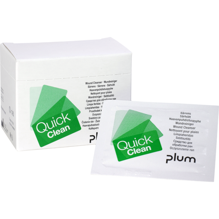 CHUSTECZKI NAWILŻANE PLUM DO OCZYSZCZANIA RAN SKALECZEŃ BEZ ALKOHOLU 20 SZT.