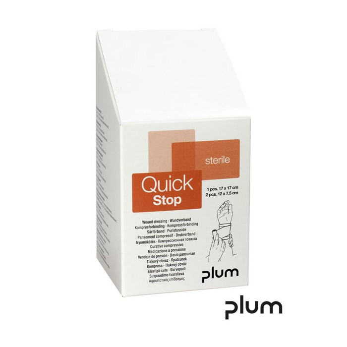 ZESTAW OPATRUNKOWY NA RANY KRWAWIENIE PLUM QuickStop OPATRUNEK Z UCISKIEM 3 szt.