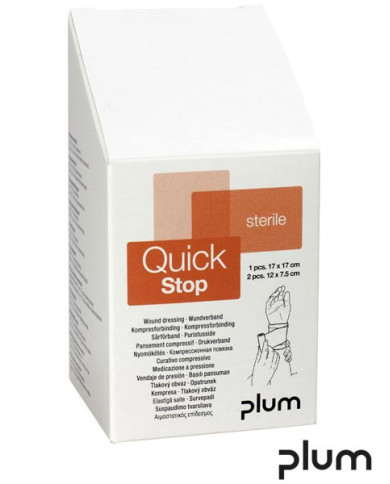 ZESTAW OPATRUNKOWY NA RANY KRWAWIENIE PLUM QuickStop OPATRUNEK Z UCISKIEM 3 szt.